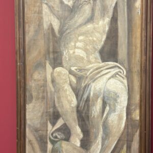 Alternative view of Antico Dipinto su tavola Mose’ che spezza le tavoli della Legge “ XIX sec Da Parmigianino Mis  x  164 x 62