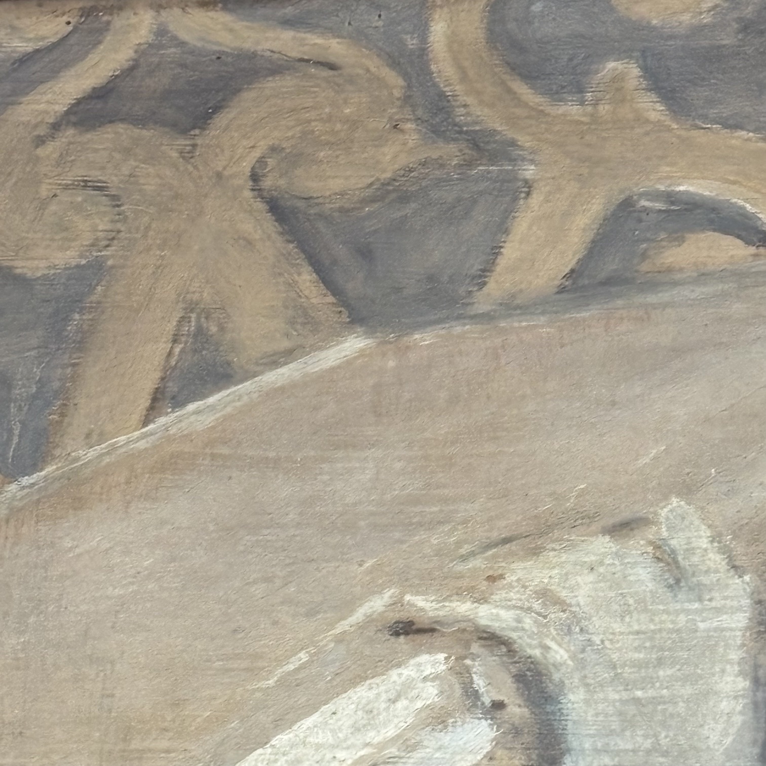 Antico Dipinto su tavola Mose’ che spezza le tavoli della Legge “ XIX sec Da Parmigianino Mis x 164 x 62 - immagine 5