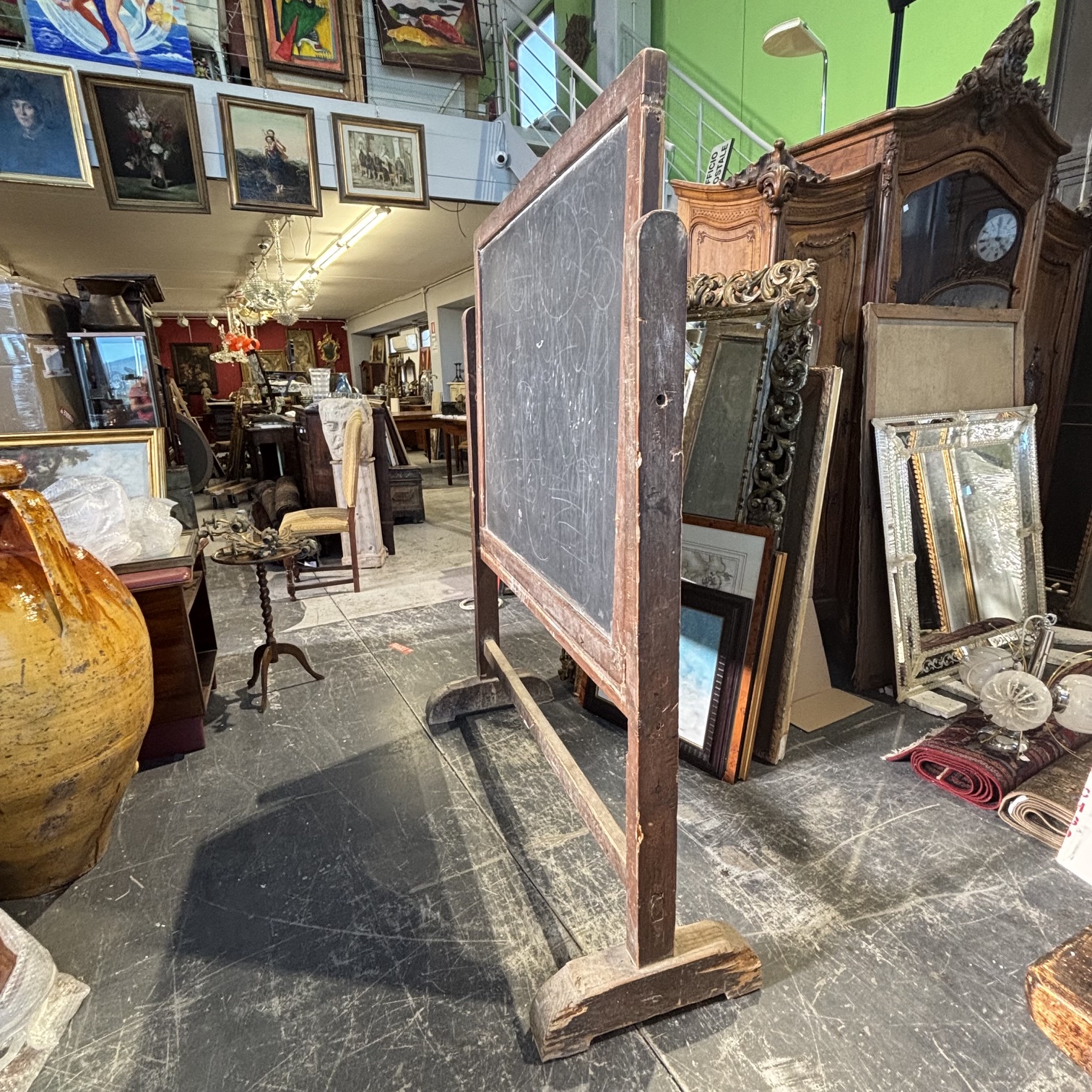 Antica rara lavagna disegno scuola 1920. MIs H175 cm L 144 - immagine 6