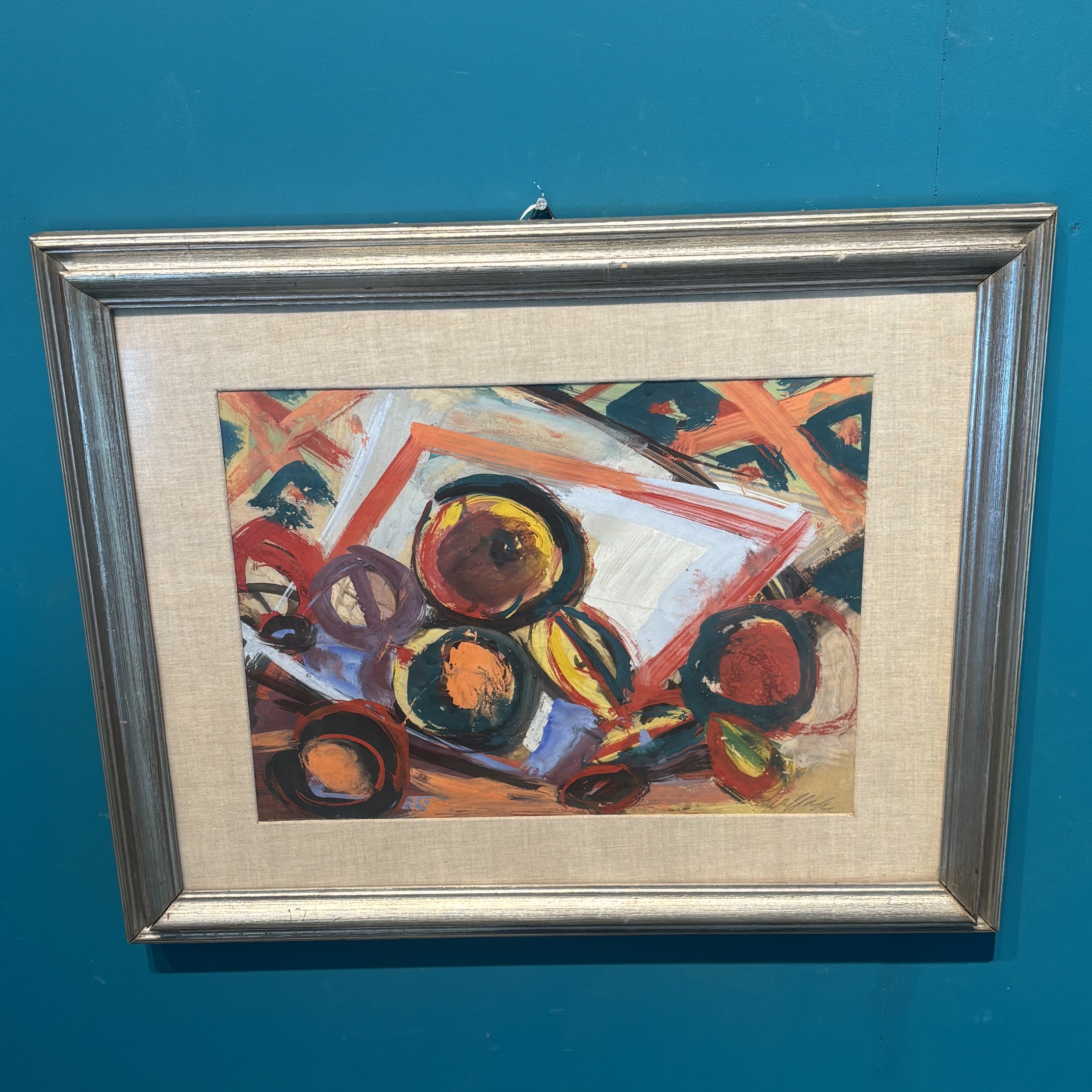 Luigi Spazzapan olio e tempera su cartone 1935 Natura morta. Mis 67,50 x55 - immagine 2
