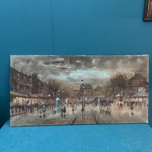Alternative view of Antonio DeVity olio su tela 60x120cm, Boulevard di Parigi 1950. Post impressionista!