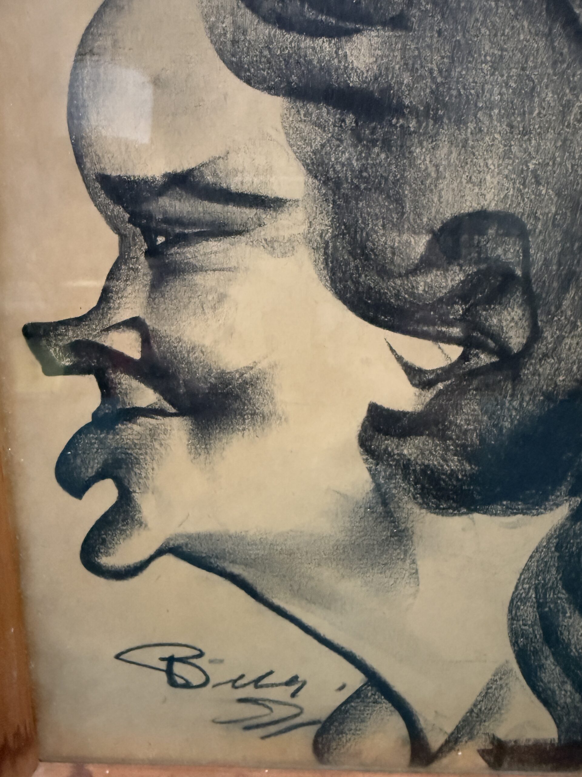Antichi disegni uomo e donna di caricature firmati 1911, 45x33cm - immagine 5