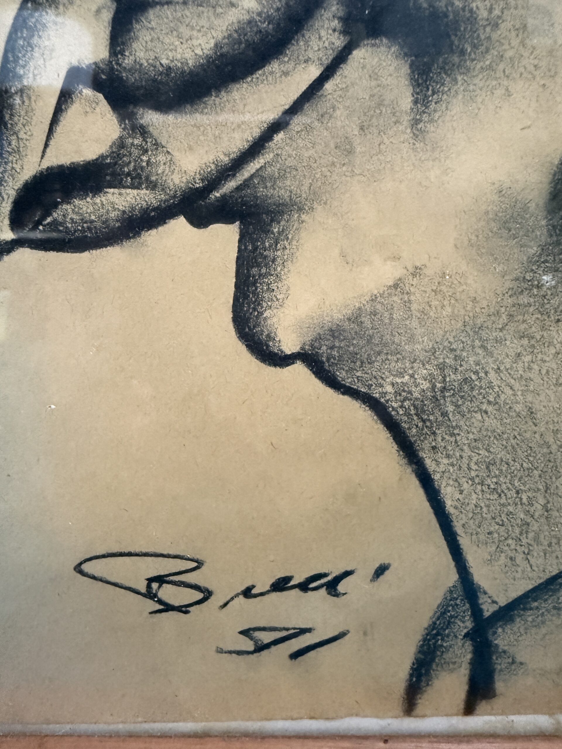 Antichi disegni uomo e donna di caricature firmati 1911, 45x33cm - immagine 7