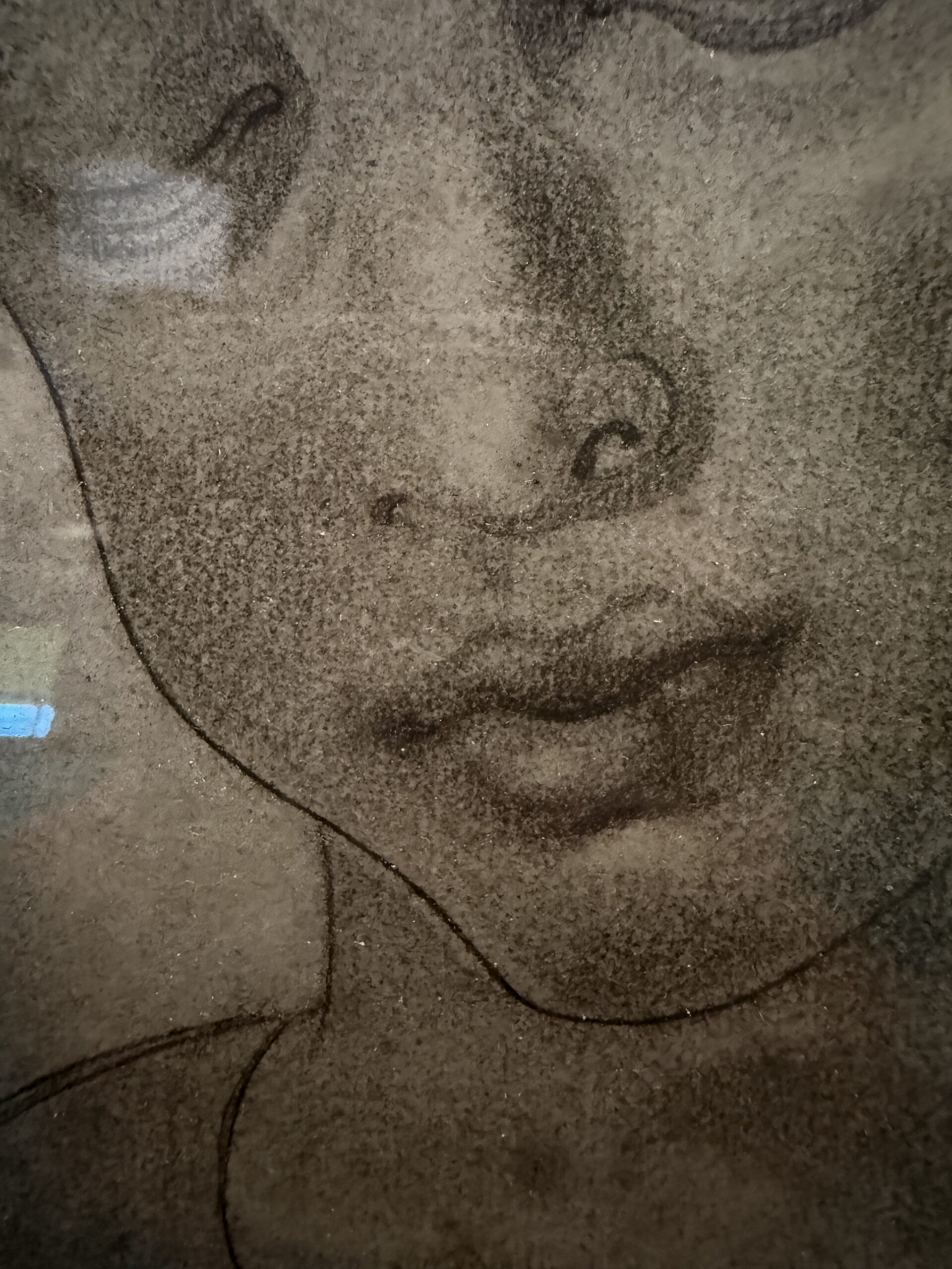 Antico disegno volto di fanciullo 1827, firmato E.C. 23x17cm - immagine 12