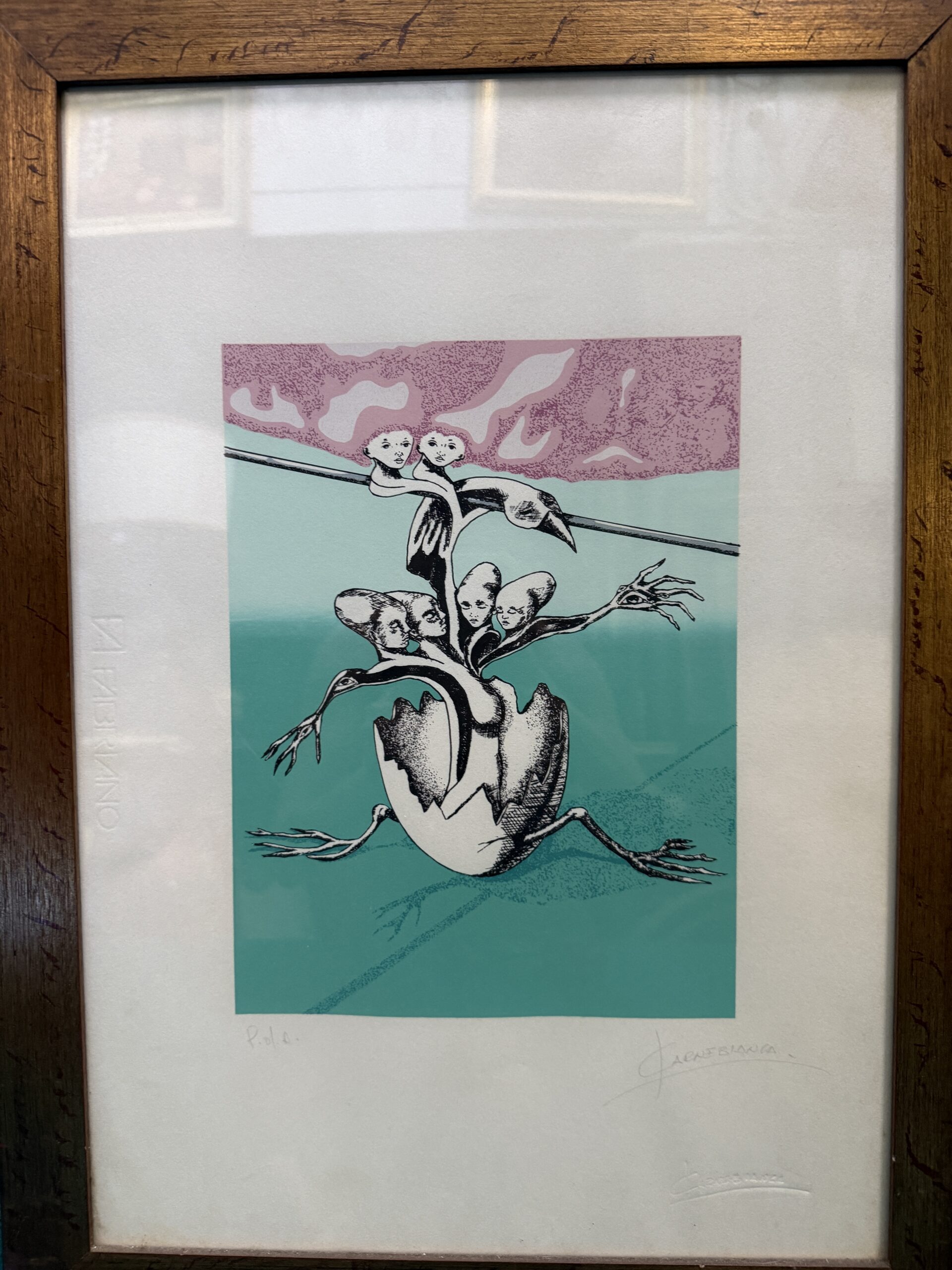 Litografia Prova d'autore, Enzo Carnebianca, 56x43cm - immagine 3