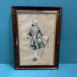 Alternative view of Dipinto personaggio in costume d'epoca Luigi Sapelli (Caramba) 1905, 57x41, Nozze di Figaro