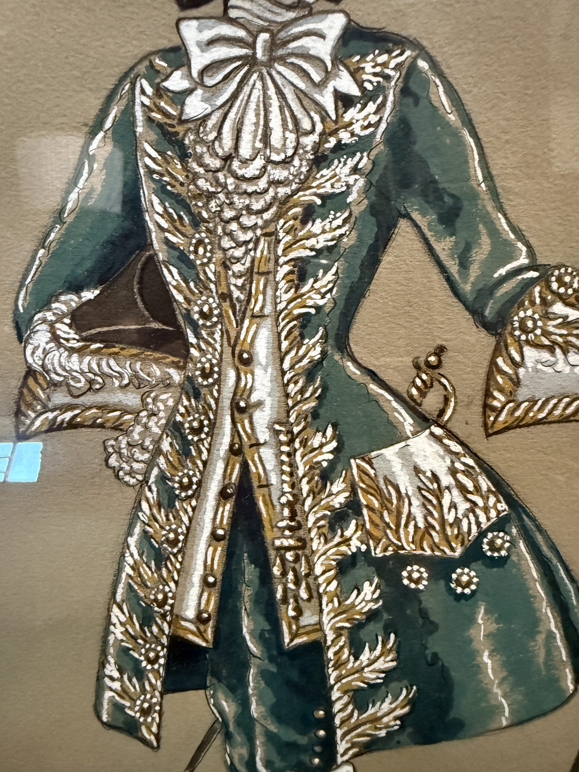 Dipinto personaggio in costume d'epoca Luigi Sapelli (Caramba) 1905, 57x41, Nozze di Figaro - immagine 8
