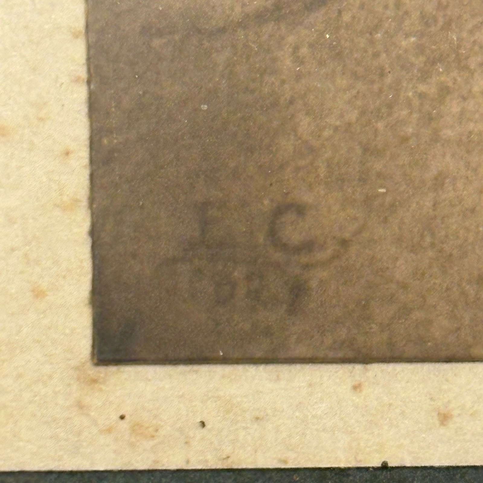 Antico disegno volto di fanciullo 1827, firmato E.C. 23x17cm - immagine 5